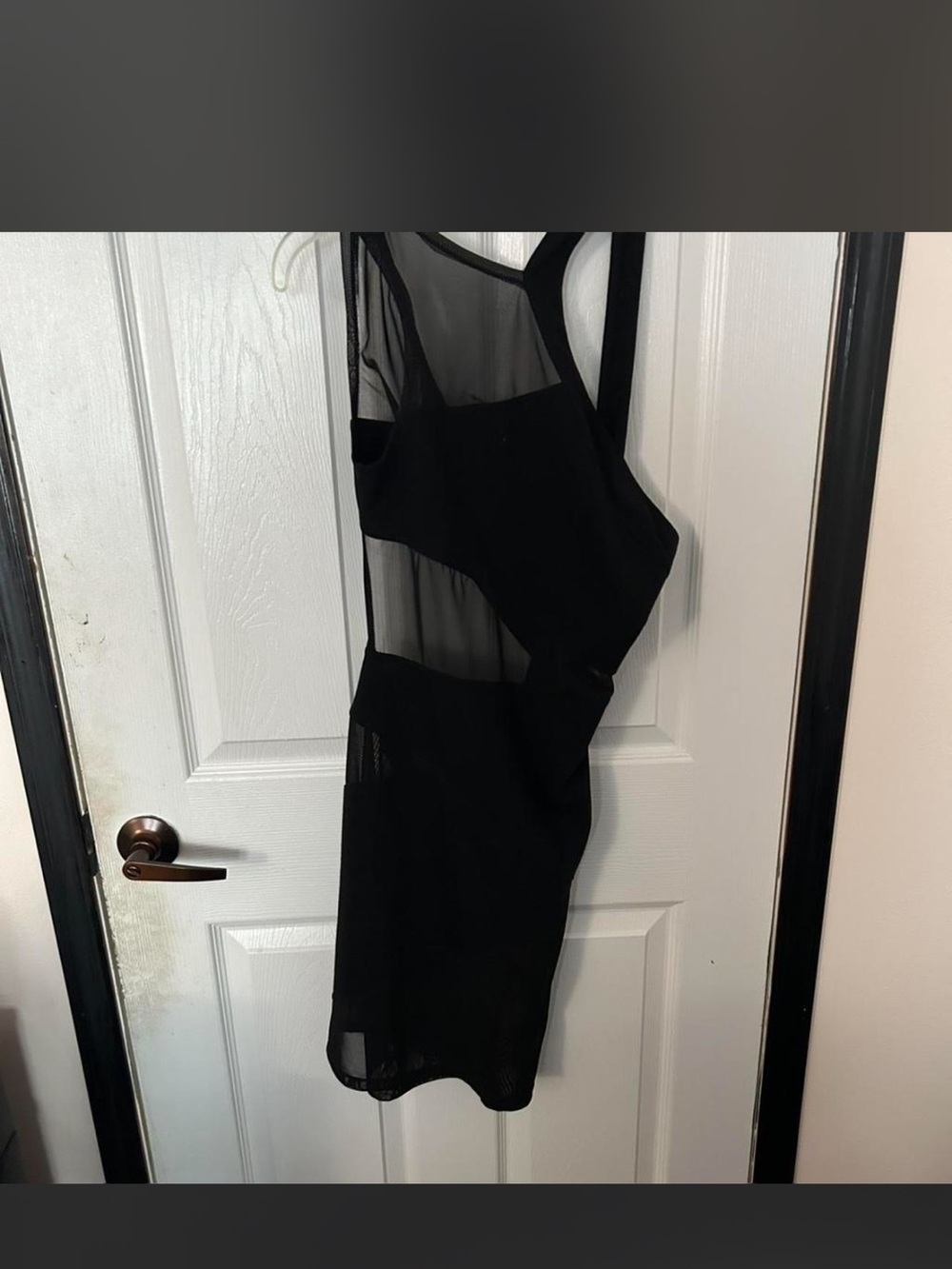 Dreamgirl Black Mesh Panel Mini Dress